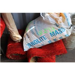 RUG, SHEETS, LEATHERETTE