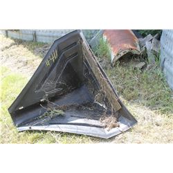 PLASTIC HOPPER, 2 BARRELS & ALUMINUM LADDER