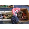 Image 3 : 2 BOXES OF POTS, HATS, VACUUM & BLANKET