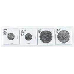 Group (4) US Coins: 1919-1971