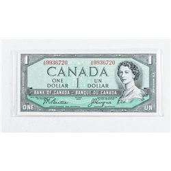 Bank of Canada 1954 1.00 Modified Portrait GEM UNC