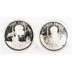 Lot (2) 925 Sterling Silver Medals