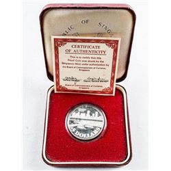 Singapore 1982 Sterling 925 Silver Proof 5 Dollars. KM22A with C.O.A.