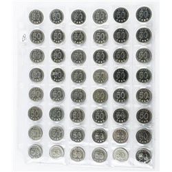 Lot (48) Mixed 50 Coins