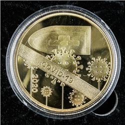 COVID-19 'WIN' Gold Plated Medallion 2020