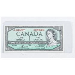 Bank of Canada 1954 Modified Portrait 1.00 Note * Replacement (CF) UNC
