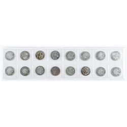 Group (16) Canada Silver 10 Cents - Early Years