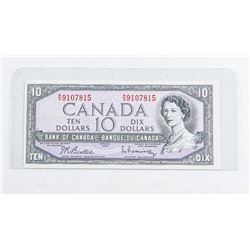 Bank of Canada 1954 10.00 Modified Portrait. (AU) B/R