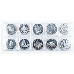 Group (10) 925 Sterling Silver Dollar Coins - 7.5+oz