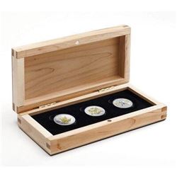 Sold Out - 2010 $5 Vancouver Maple Leaf - Fine Silver 3-Coin Set