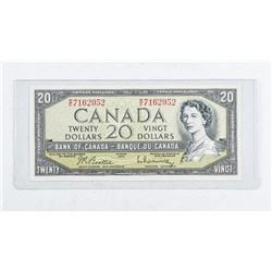 Bank of Canada 1954 20.00 Note, AU B/R
