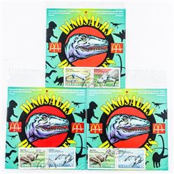 Lot (3) McDonald's and Canada Post Present Dinosaurs, 4 Stamps