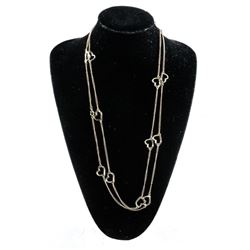 Chic 18kt Gold Plated 30" Heart Necklace