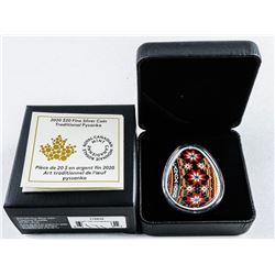 2020 .999 Fine Silver $20.00 Coin 'Traditional Pysanka' SOLD OUT. Low Mintage (MXR)
