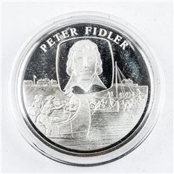 925 Solid Sterling Silver 'Peter Fidler' Proof Medal