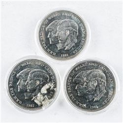 Group of (3) Charles/Diana Spencer Medals