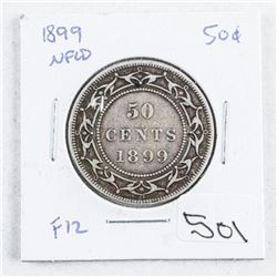 1899 NFLD Silver 50 Cent F12