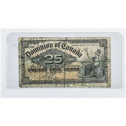 Dominion of Canada 25 Cent Note - Boville 1900 (EF)