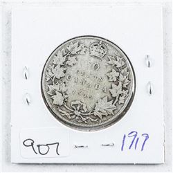 Canada George V Silver 1919 50 Cent Coin, over 100 Years