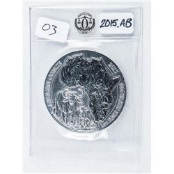 .999 Fine African Buffalo 1oz Round.