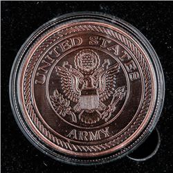 USA Army and Harley Bike Medallion Bronze Finish