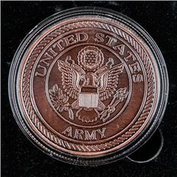 USA Army and Harley Bike Medallion Bronze Finish