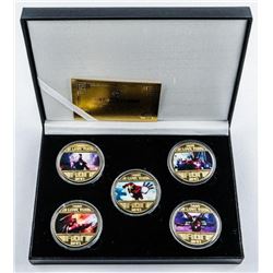 Ironman 5 Medallion Collection, Gold Plated with Colour