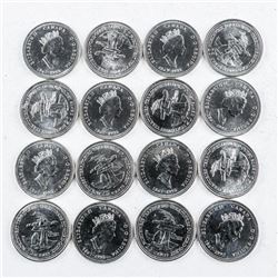 Lot (16) CAnada 25 Cent 125th Anniversary 1992 N.W.T. UNC
