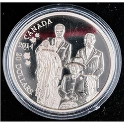 RCM 'Royal Generations' .9999 Fine Silver $20.00 Coin (AR)
