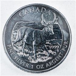 RCM Antelope 5.00 Coin .999 Fine Silver 1oz