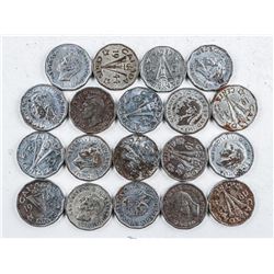 Lot (20) Canada 1944V Nickels