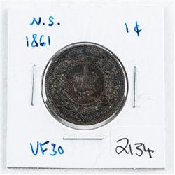 Nova Scotia 1861 Large Cent VF30