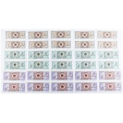 Collection - China Notes 10 of each - 2 Yi Jiao, 2 ER Jiao and 5 WU Jiao. GEM UNC All sets in Sequ