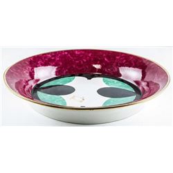 ITALY Hand Painted Fine Porcelain Oval Serving Dish 13"