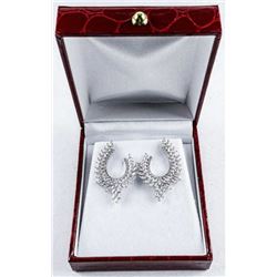 925 Silver Fancy Earrings Micro Pave Set with Swarovski Elements
