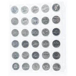 Group (30) Canada Nickel Dollars