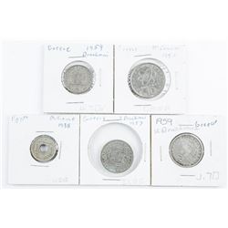 Lot (5) World Coins Greece and Egypt
