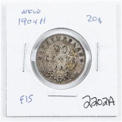 NFLD 1904H Silver 20 Cents F15