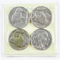 Group of (4) 1936 US Buffalo Nickel