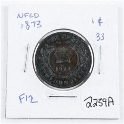 1873 NFLD Large Cent F12