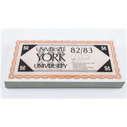 Estate Brick (100) York University 5 cent Vouchers