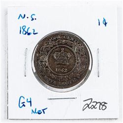 Nova Scotia 1862 Large Cent G4 NET