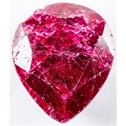 Loose Gemstone 8.47ct Pear Cut Ruby. TRV: $2540.00