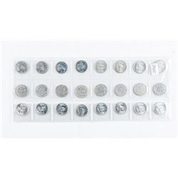 Group (24) Canada Silver 10 Cent