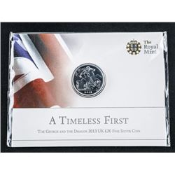 Royal Mint L20 .9999 Fine Silver Coin BU 'The George and The Dragon' FACE 34.00 CAD