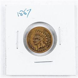 USA Indian Head 1 Cent 1867 VG8