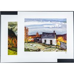 A.J. Casson (1898-1992) 'Back Country' 2 Images 18x21 Unframed. Rare no. 5/250 Edition