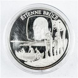 Etienne Brule - Sterling Silver Medallion