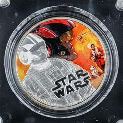 STAR WARS .9999 Fine Silver Coin 'Poe Dameron' LE Display