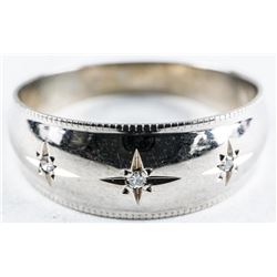 Estate 10kt White Gold Band Ring Size 12